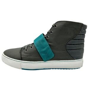 PF Flyers Astor High Top Sneakers Mens 11 Gray Teal Strap Lace‎ Up Casual Shoes